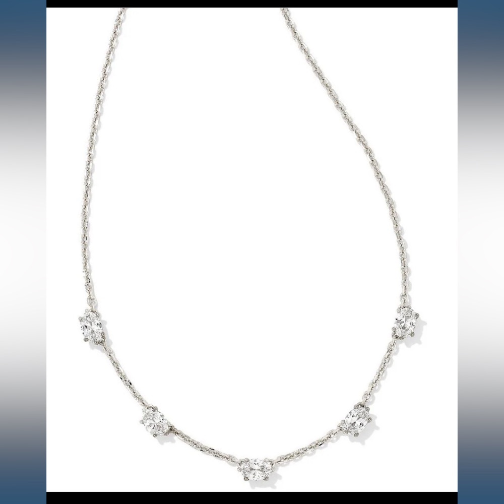 Kendra Scott Cailin Crystal Silver Collar Necklace
